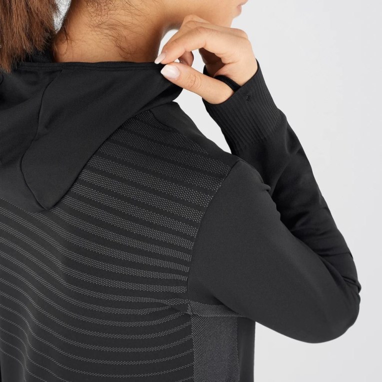 Black Salomon Essential Seamless Women's Sweatshirt | IE GK3206